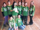 Mergaičių komanda rajono kaimo vietovių mokyklų  mokinių olimpinio festivalio  mergaičių kvadrato varžybose iškovojo II vietą