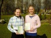 Ieva Galeckaitė ir Vaida Radžiulytė rajono bendrojo lavinimo vidurinių mokyklų mokinių smiginio (klasikinio) varžybose laimėjo II vietą